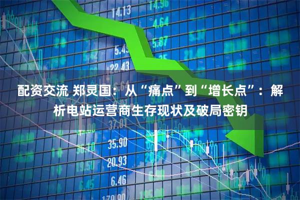 配资交流 郑灵国：从“痛点”到“增长点”：解析电站运营商生存现状及破局密钥